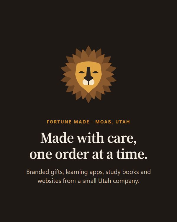 Fortune Made post: the lion mark and the line Made with care, one order at a time